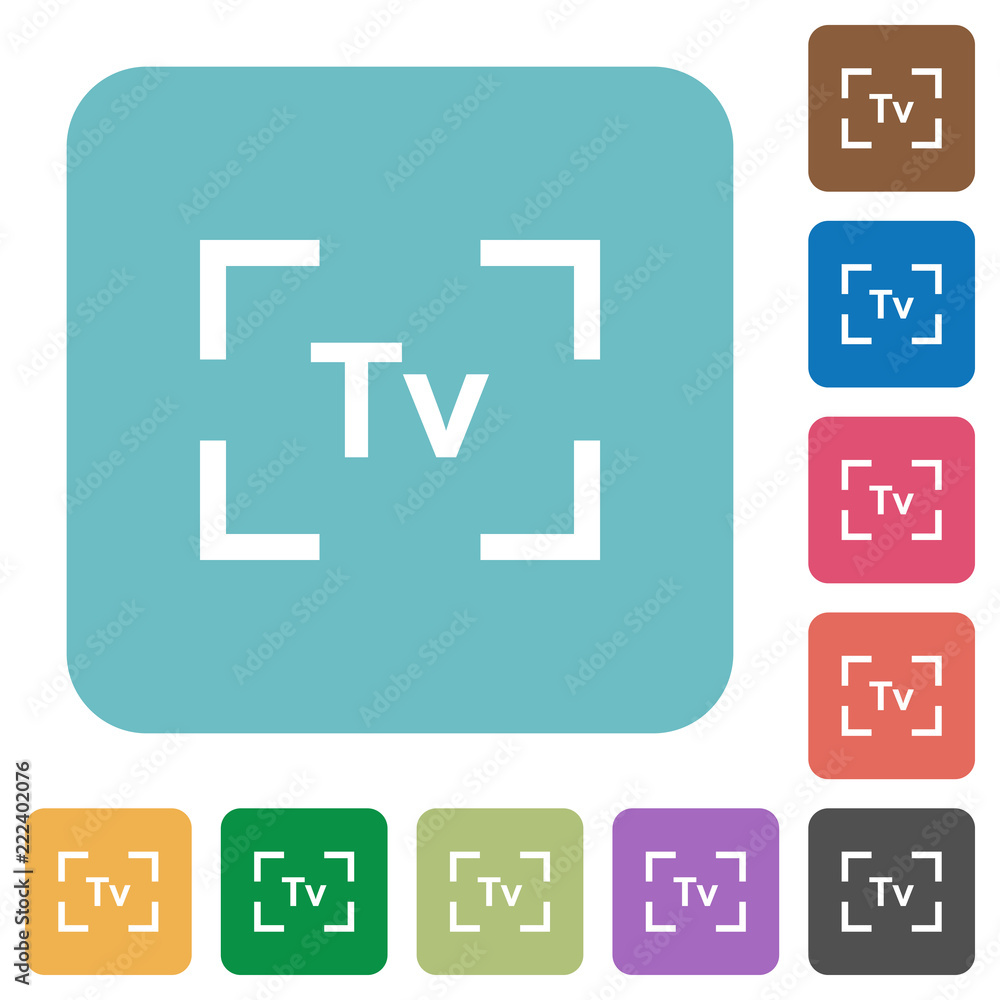 Camera time value mode rounded square flat icons Camera time value mode rounded square flat icons