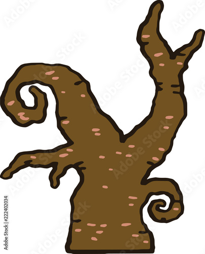 Illustration of Halloween tree