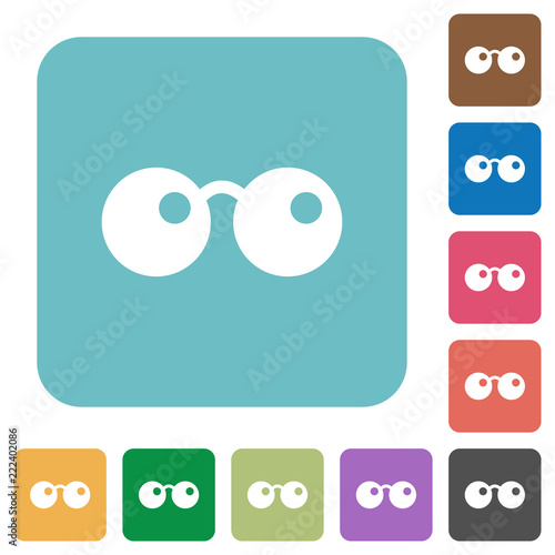Sunglasses rounded square flat icons