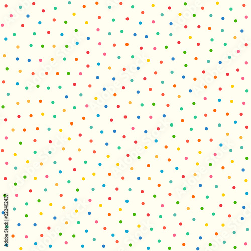 Polka dot seamless vintage pattern with messy dots tiled