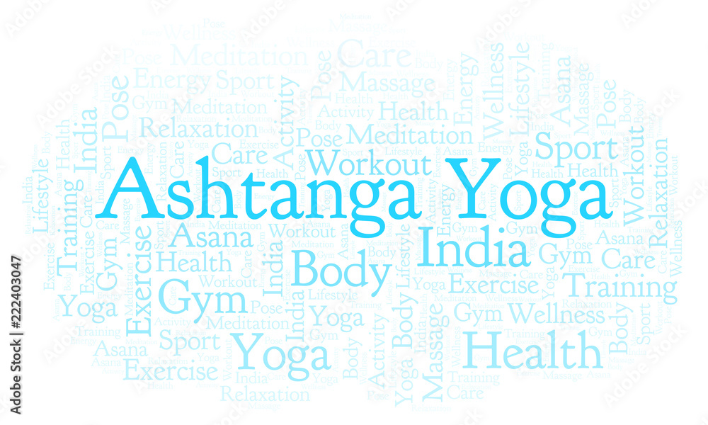 Fototapeta premium Ashtanga Yoga word cloud.