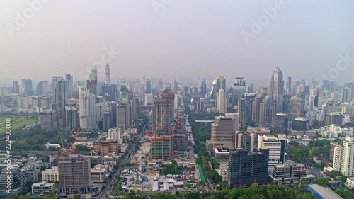 Wallpaper Mural Thailand Bangkok Aerial v76 Panoramic cityscape and park view 3/18 Torontodigital.ca