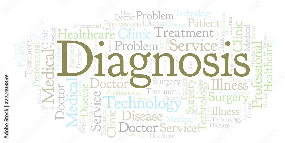 Fototapeta premium Diagnosis word cloud.