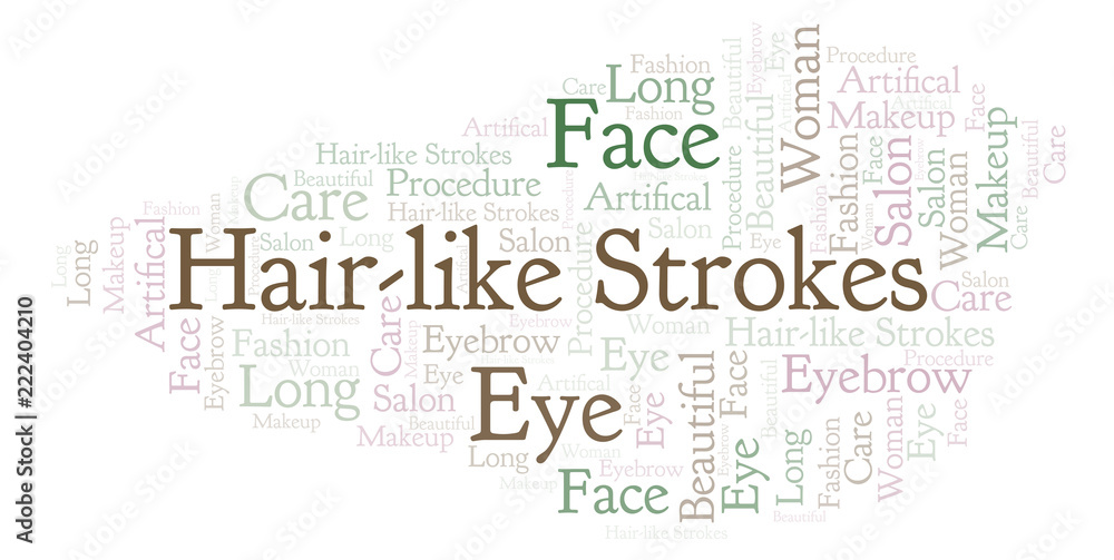 Fototapeta premium Hair-like Strokes word cloud.