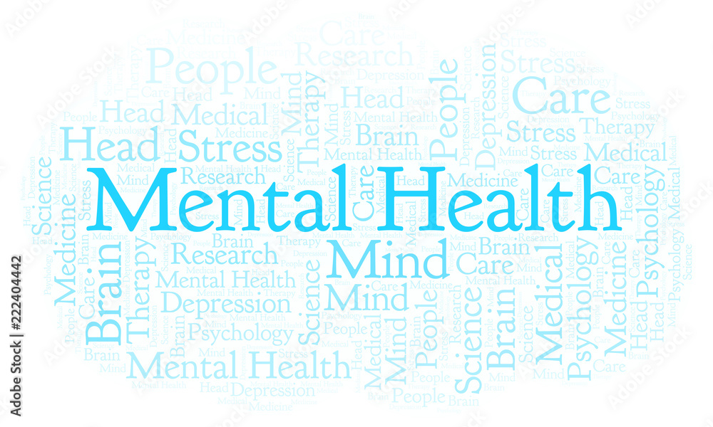 Fototapeta premium Mental Health word cloud.