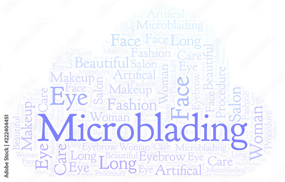 Obraz premium Microblading word cloud.