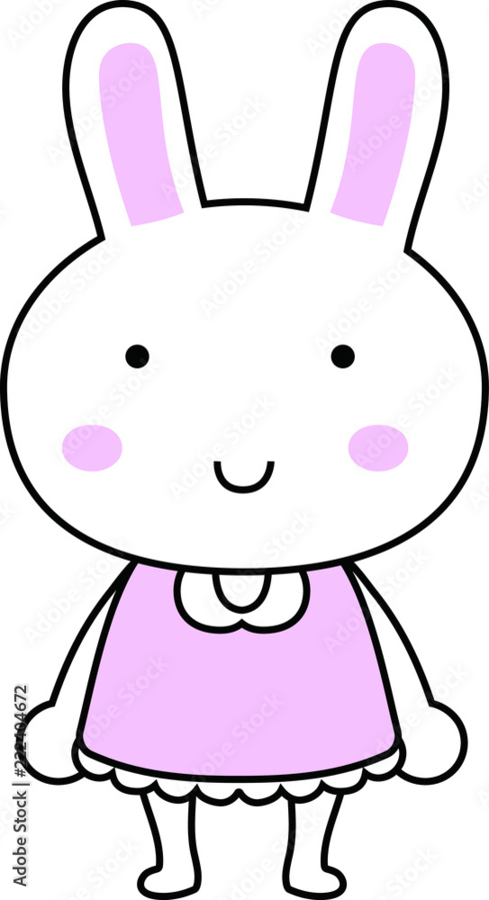Cute Rabbit child's emotional expression Cute Rabbit child's emotional expression