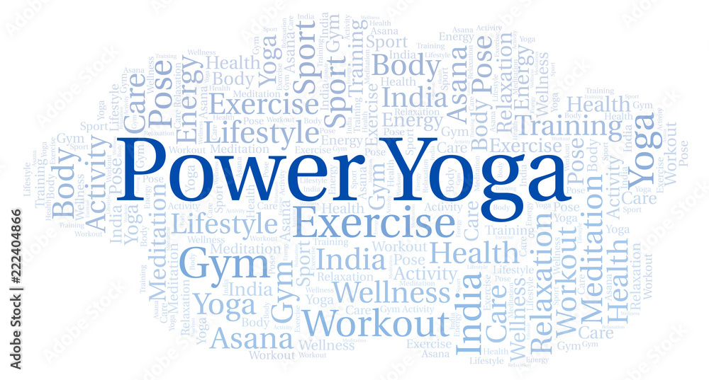 Power Yoga word cloud.