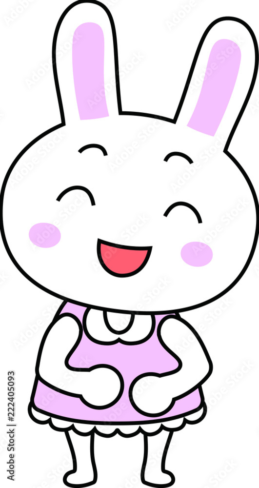 Cute Rabbit child's emotional expression Cute Rabbit child's emotional expression