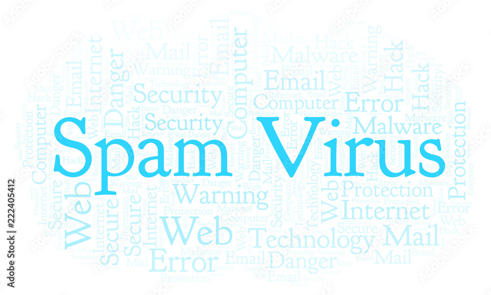 Spam Virus word cloud. Spam Virus word cloud.