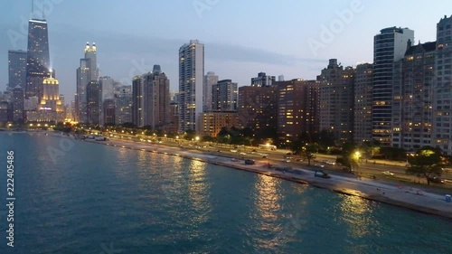 Aerial North Lake Shore Drive Chicago