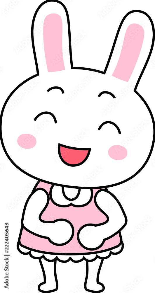 Cute Rabbit child's emotional expression Cute Rabbit child's emotional expression