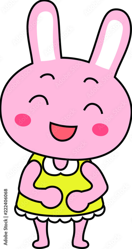 Cute Rabbit child's emotional expression Cute Rabbit child's emotional expression