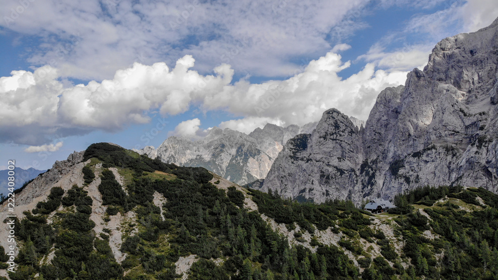 Aerial view of beautiful Triglav mountains, part of Alps in Slovenia Aerial view of beautiful Triglav mountains, part of Alps in Slovenia