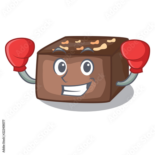 Boxing character cartoon almond cake with caramel