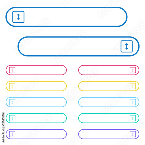 Adjust object height icons in rounded color menu buttons