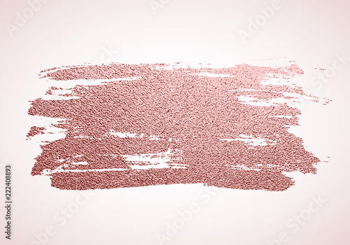 Vector gold paint stroke. Abstract gold glittering textured art illustration.