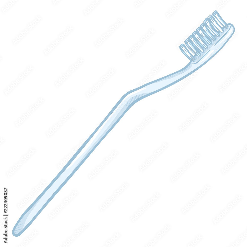Vector Cartoon Illustration - White Tube of Toothpaste with Toothbrush Vector Cartoon Illustration - White Tube of Toothpaste with Toothbrush