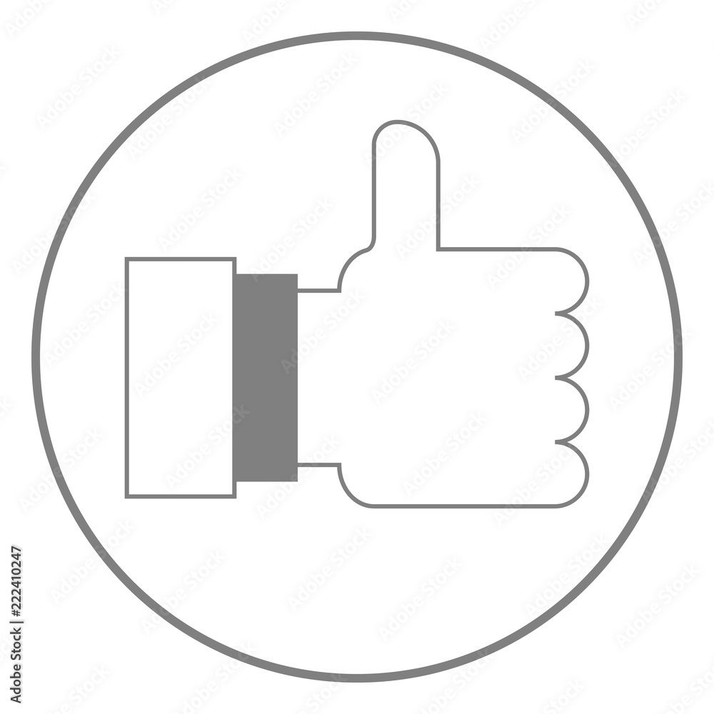 LIKE icon. Thumbs up in circle. Vector. LIKE icon. Thumbs up in circle. Vector.