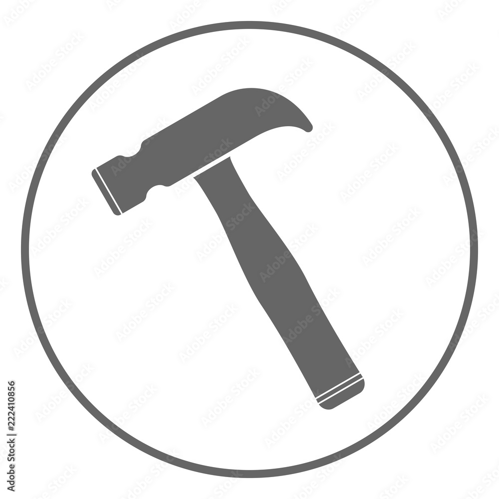 CLAW HAMMER icon. SERVICE button. Vector. CLAW HAMMER icon. SERVICE button. Vector.