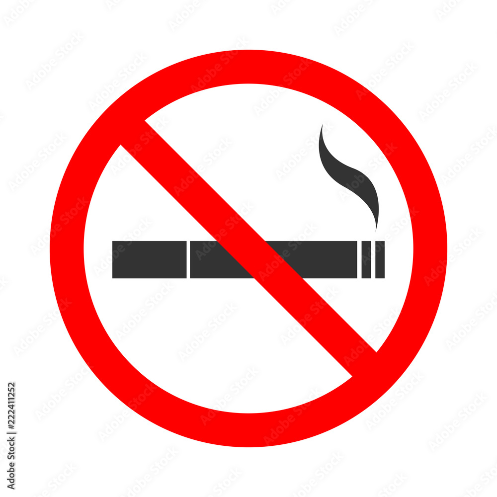 NO SMOKING sign. Vector.
