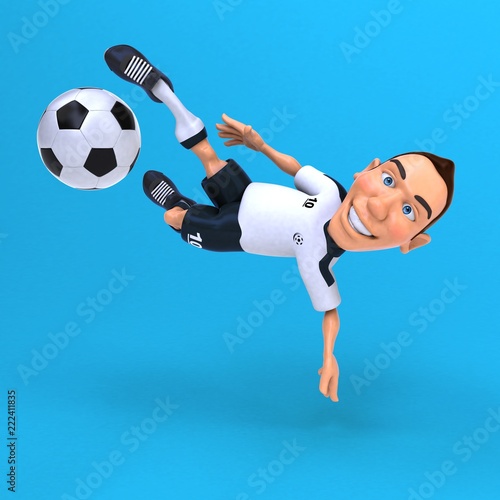 Fun football player - 3D Illustration © Julien Tromeur