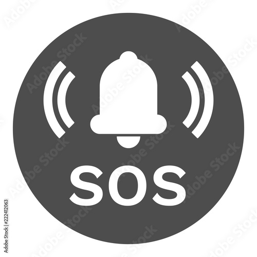 Emergency SOS button. Vector. photo