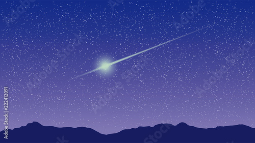 星空と流星