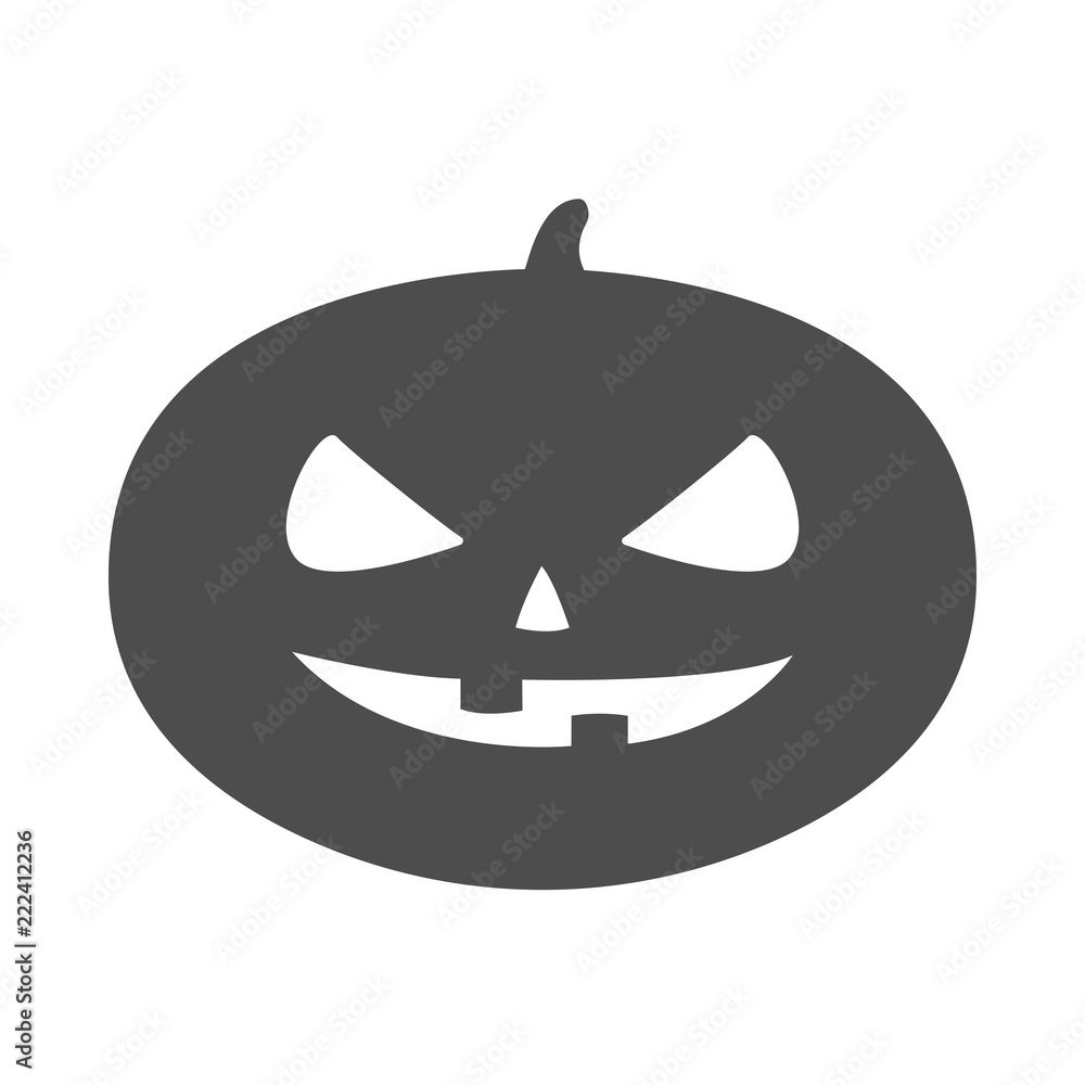Black Halloween pumpkin. Jack o'lantern shadow. Vector. Black Halloween pumpkin. Jack o'lantern shadow. Vector.