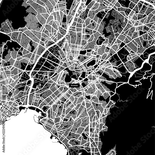 Area map of Athens, Greece