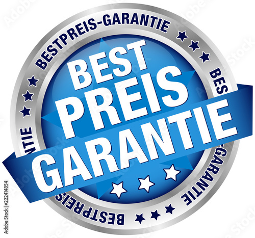Button Banner "Bestpreis-Garantie" blau/silber
