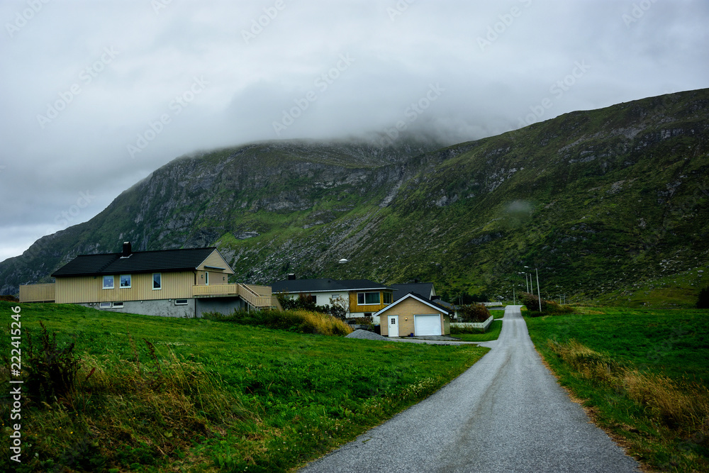 On the road in Norway ,More og Romsdal county in the northernmost part of Western Norway