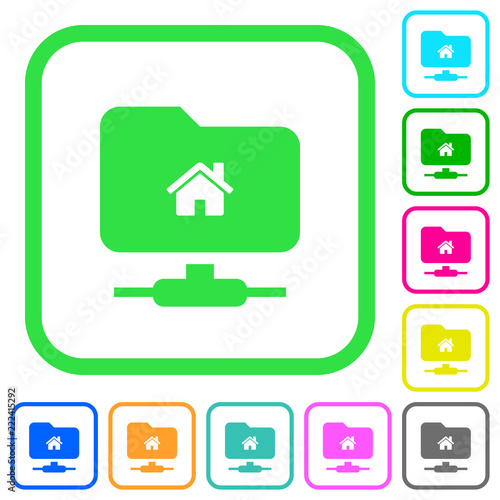 FTP home directory vivid colored flat icons