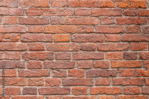 Background and texture of red brick wall