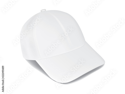 white cap on white background 