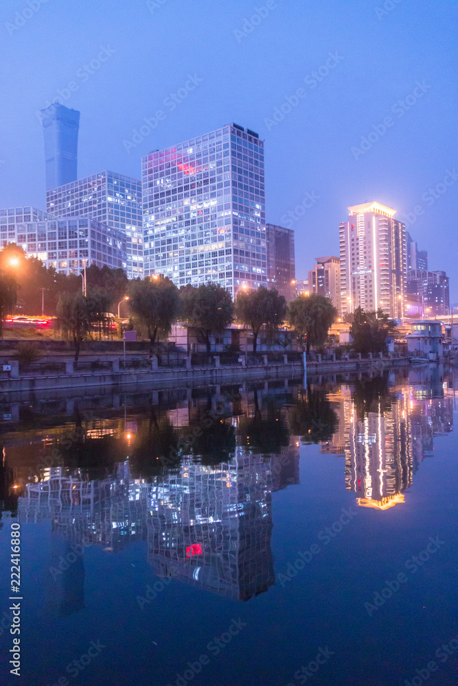 Beijing, China, CBD night landscape