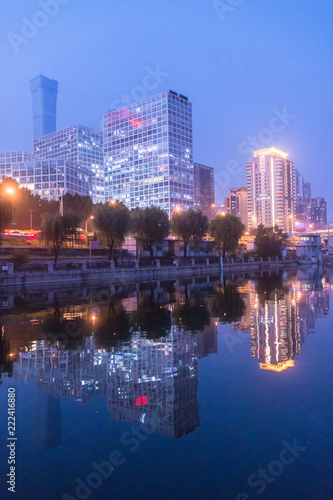 Beijing, China, CBD night landscape