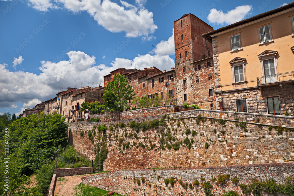 Colle di Val d'Elsa, Siena, Tuscany, Italy. View of the medieval town
