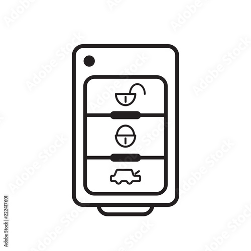 car key icon on white background. vector design illustration.