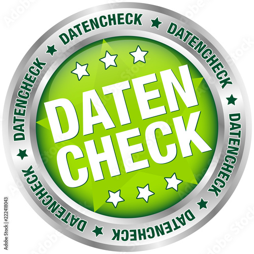 Button "Datencheck" grün/silber
