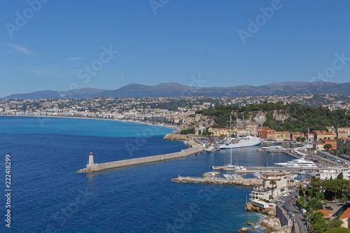 view on Nice at summer day, France