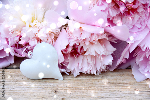 Grußkarte - Pfingstrosen mi...