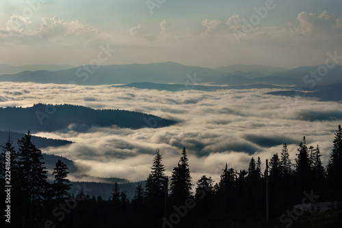 Mountain landscape in the Carpathian Mountains