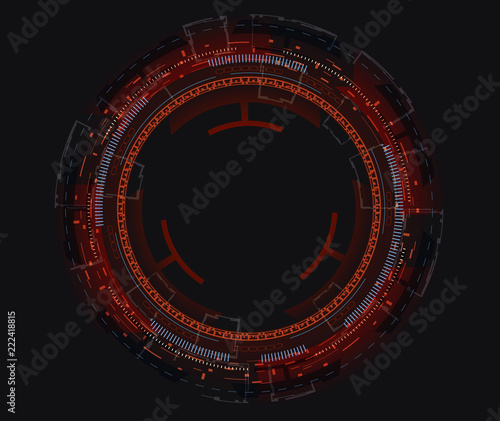 Circular element to the HUD interface.