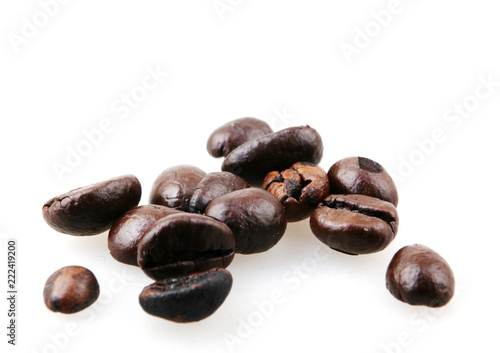 Coffee beans isolated.