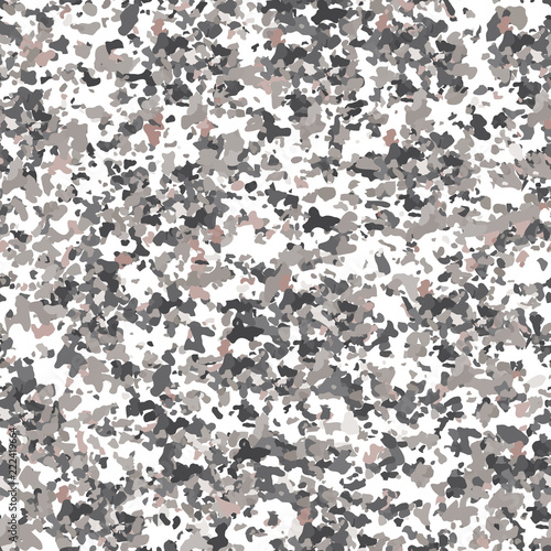 Terrazzo flooring textured surface modern abstract pattern. Vector seamless abstract repeat with chips of marble or granite in soft pastel  colors.