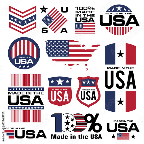 Made in the USA vector set