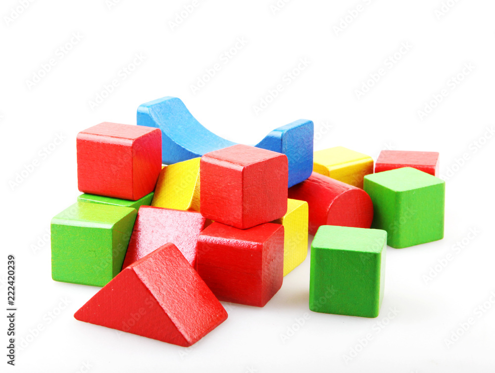 Wooden blocks isolated on white background. Wooden blocks isolated on white background.