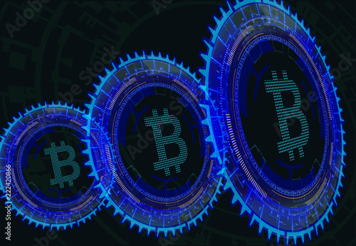Bitcoin digital currency.