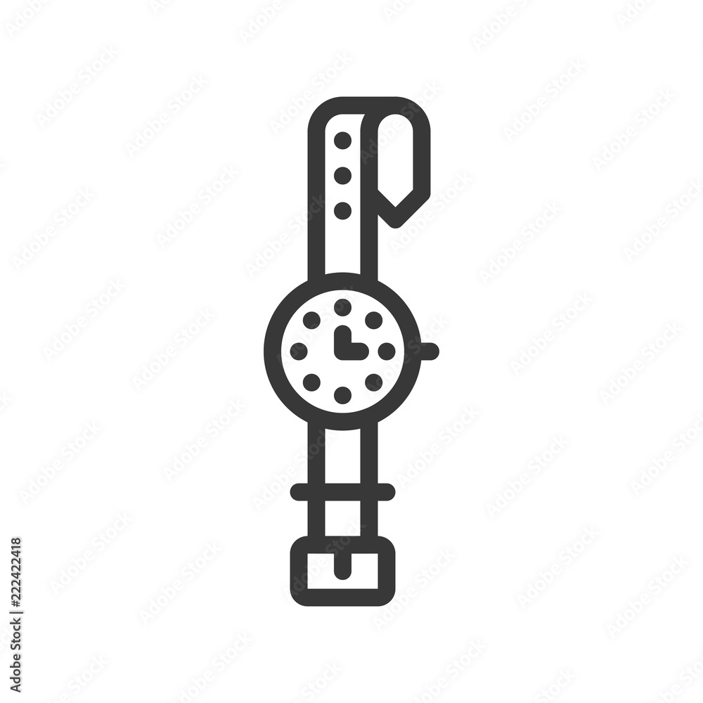 hand watch icon, outline design editable stroke pixel perfect hand watch icon, outline design editable stroke pixel perfect